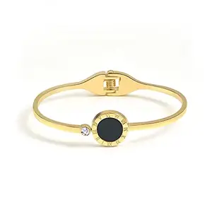 VIEN® Classy Roman Gold plated Bracelet Kada For Women & Girls (PACK OF 1PC)