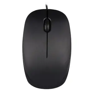 Wired USB Mouse, 3-Button, 1000 DPI Optical Sensor, Plug & Play, for Windows/Mac, Black