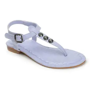 ELLE Women's Fashionable Backstrap Comfortable Flats Colour-Lavender, Size-UK 7