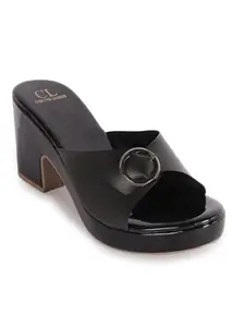 Carlton London women Fashion Sandal,Black,UK-6