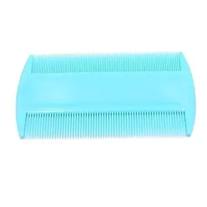 Pack of 2 Sky - Combo of Brown Hair Comb | Plastic Lice remover hair | Both Side Fine short Teeth | Premium Color SKY/BLUE