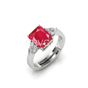 MBVGEMS 5.25 Ratti Ruby Ring panchdhatu Handcrafted Finger Ring With Beautifull Stone Men & Women Jewellery Collectible