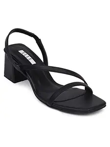 Elle Women's Heels Sandal, Black, 6