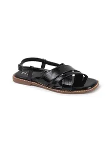 ELLE Women Fashion Sandal,Black,UK-7