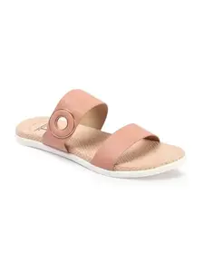 Carlton London Cartlon London Women Sandal, Peach, UK-5