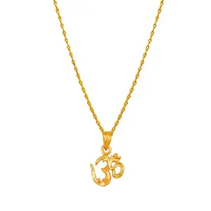 JFL - Jewellery for Less Gold Plated Religious OM Pendant with Chain for Women & Girls.,Valentine