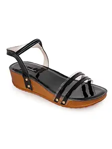 RIVERSUNWomen Black Heels (FF-D-1092-Black-36)