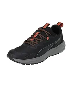 Puma Unisex-Adult Twitch Runner Trail Black-Chili Powder Running Shoe - 10UK (37696108)
