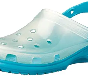 crocs Unisex-Adult Classic Clog Digital Aqua Clog - 7 UK Men/ 8 UK Women (M8W10) (206908-4SL)