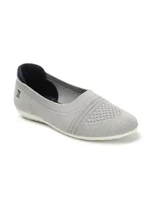 Carlton London Sports Women's Slip-On Ballerinas Colour-Grey, Size-UK 6