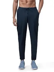 TECHNOSPORT Men's Slim Fit Mid Rise Cargos for Gym, Workout & Sports