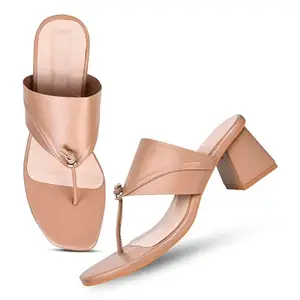 FROH FEET Women Sultan Casual Open Back Fancy Block Heel Sandals, Solid Comfortable Sole For Womens & Girls