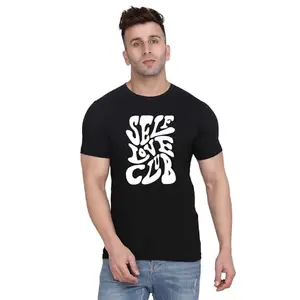 ALLEN BLACK Men's Round Neck T-Shirt Comfortable & Stylish Men's T-Shirt Idea for Gym, Sports, Casual Outings, or Lounge Wear - Small$1287 Black