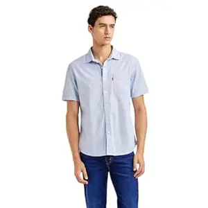 Levi's Men's Solid Slim Fit Shirt White