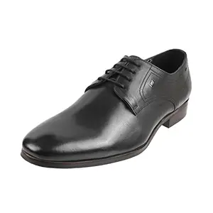 Metro Men Black Formal Leather Lace Up Shoes UK/6 Eu/40 (14-1587)