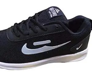 SHRI Balaji Shoe Mens Black Sport Shoe - 9 UK (SHA-12)