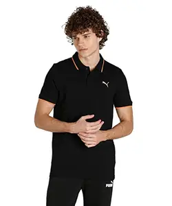 Puma Men's Solid Regular Fit T-Shirt (58819825_Black XS)