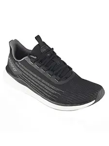 FURO Lace Up Comfortable Stylesh Running & Walking Sports Shoes for Men R1070 Black