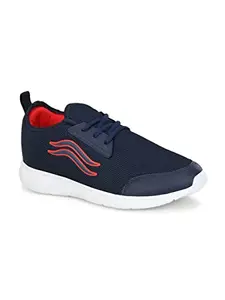 FUSEFIT Men's FFR-1105 Dynamic FF Running Shoes, Navy/RED-8