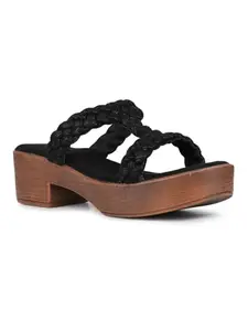 Inc.5 Womens Black Casual Solid Round Toe Heels