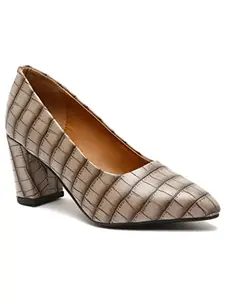 Bruno Manetti Women's Nude Slipon Pointed Toe Back Close With Comfort Heels