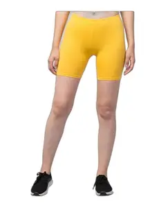 Apraa & Parma Solid Women Yellow Regular Shorts ()_SBT-001 JAN23 4XL Yellow 1