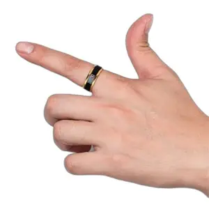 IntelligentSmartBodyTemperatureMonitorFingerRing-ThumbRing(RI-333-SmartTemperatureGoldRing(Size-20))