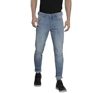 The Indian Garage Co Men Slim Fit Solid Mid-Rise Stretchable Jeans