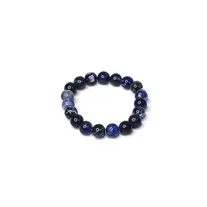 The Cosmic Connect Feng-Shui 10mm Beads Energized and Affirmed Amethyst Crystal Bracelet, Chakra Balancing, bracelet for woman and Men (Natural Sodalite)