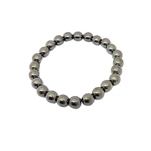 Crystal Hematite Healing Bracelet – Unisex Grounding & Protection Energy Healing Crystal Stone 8 MM Bracelet for Adults
