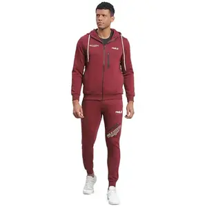 ROCK.IT Rockit From House of Monte Carlo Mens Maroon Solid Hooded Neck Full Sleeve Tracksuit (2230101574-1-44)