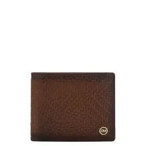 Da Milano RFID Protected Leather Wallet for Men with Card Slot - Brown