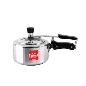 SUMMIT Aluminium Inner Lid 1 Litre Induction Base Supreme Pressure Cooker,silver price in India.