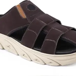 WOAKERS Men's Comfortable & Stylish Casual Shoes (Brown, 8) (BABSA)