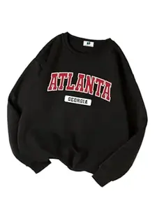 SXV STYLE SXV 'Atlanta Georgia’ Printed Cool Aesthetic Drop Shoulder Oversized Baggy Sweatshirt