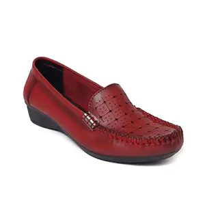 Zoom Shoes Women's Red Leather Bellies (SF-15)