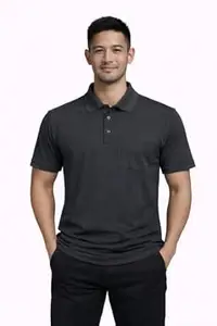 Walrus Men Stylish Solid Casual Polo Tshirt|Mars T Shirt with Pocket White Colour M Size|Breathable & Comfortable |Pack of 1|