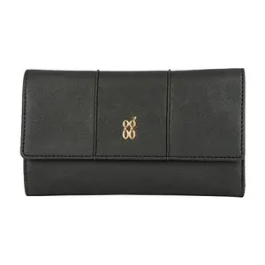 Baggit Womens Lwxe Pito 3T5 3 Fold Wallet- Black