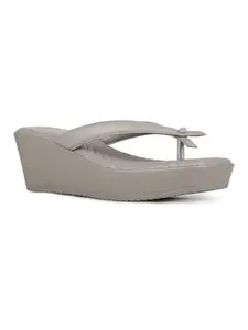Inc.5 Womens Grey Party Wear Solid Round Toe Wedges Heel Sandals