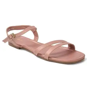 AJANTA Women Pink Flats Sandal LB0884