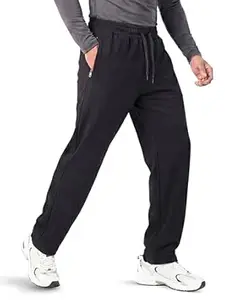 Fflirtygo Mens Straight Fit Track Pants with Zip Pockets | Cotton Joggers Gym | Lower for Men | Sweatpants Sizes Upto 6XL