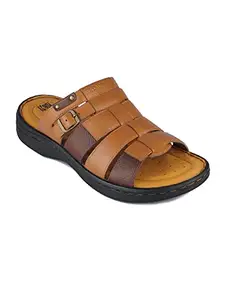 Red Chief Formal | Leather Slipper for Men | Brown | PU Sole