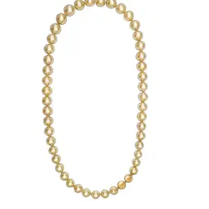 Earthmine Gems New Pearl Necklace Sacha Moti Necklace Golden Pearl Original Certified Necklace Beautiful Pearl Necklace Aaa+++ Rated Collection सच्चा मोती नेकलेस New Pearl Necklace Golden Pearl