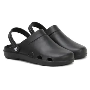Aqualite Mens Black Clogs UK 7