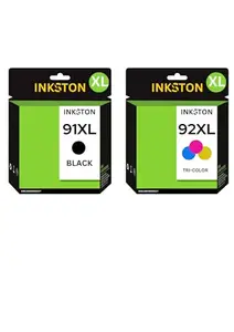 INKSTON Imported CA91XL &CA92XL Combo Ink Cartridge (PRINTHEAD) for USE in G1000/G1010/G2000/G2002/G2010/G2012/G3000/G3010/G3012/G4000/G4010-BLACK & Tricolor
