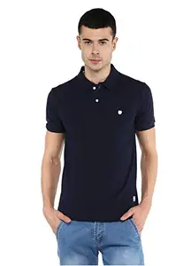 Alan Jones Clothing Men's Slim Fit Polo T-Shirt (PT20-D01-NAVY-M_Navy_Medium)