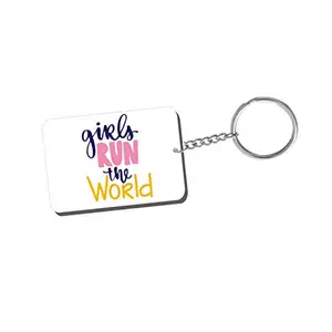 Family Shoping Womens Day Gifts Girls Run The World Keychain Keyring for Office Home Car Bike Womens Day Special