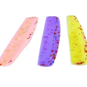 Soft Hair Detangling Combs, Set of 3, MULTICOLOUR