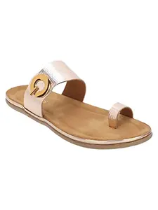 ICONICS Women's Flats, Pink, 4