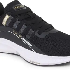 Columbus/ZOOMER_Black/Gold/-Sports Shoes Men (Black/Gold, Numeric_7)